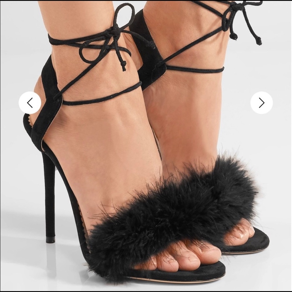 Charlotte Olympia Fur Sandals